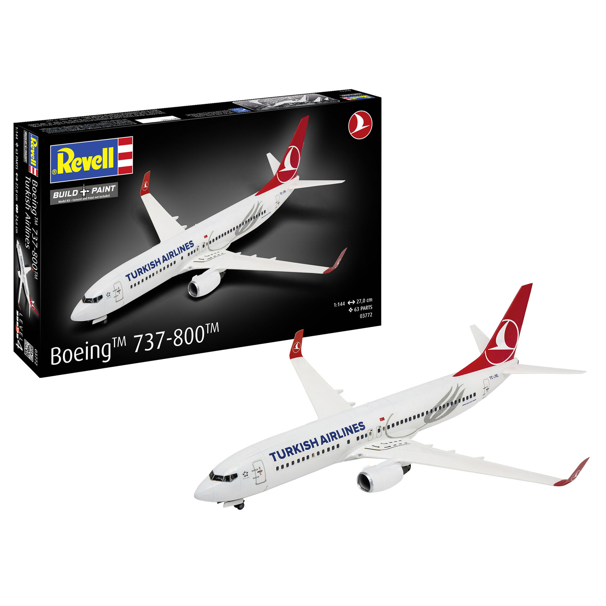 Złożony model Boeinga 737-800 Turkish Airlines