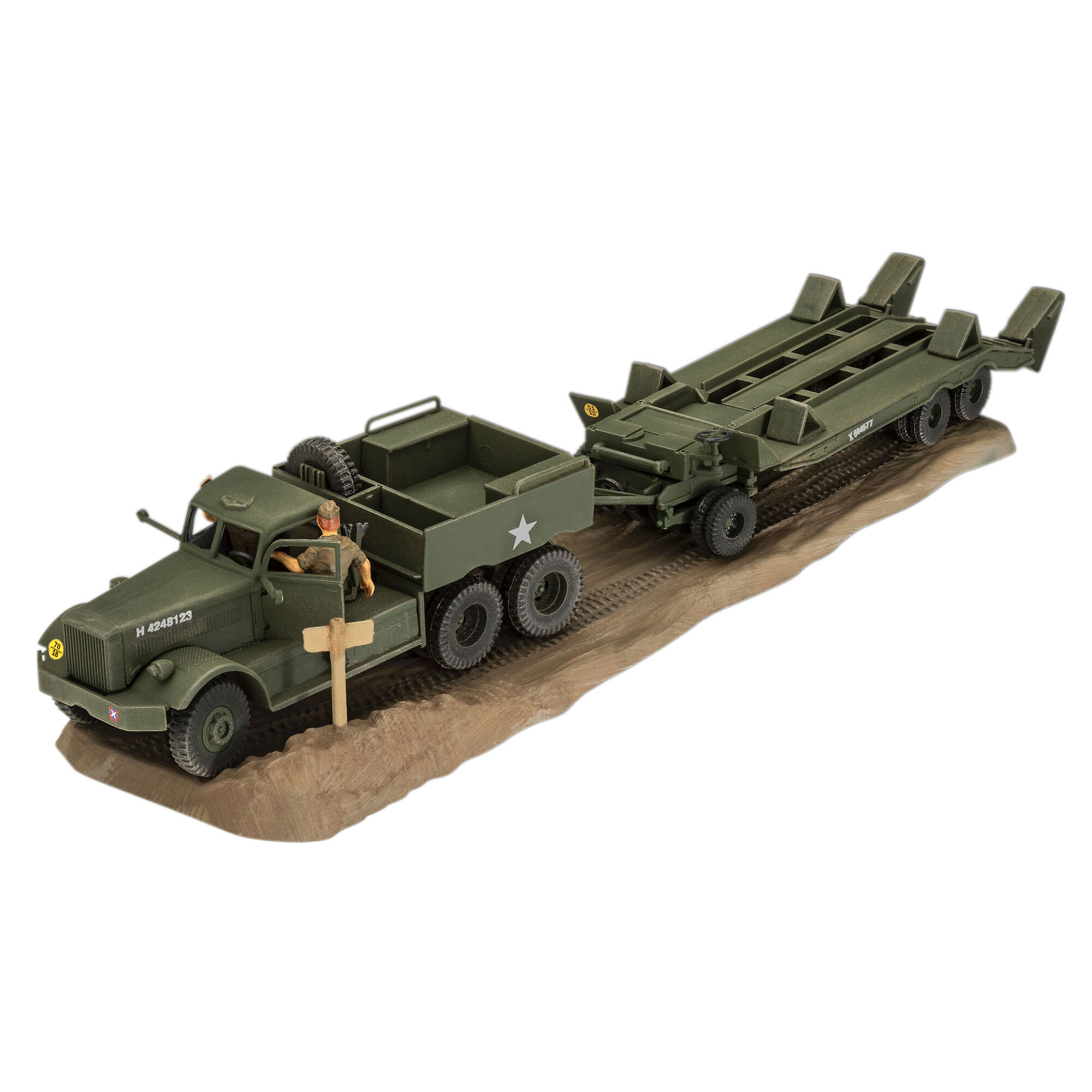 Zbliżenie złożonego modelu M19 Tank Transporter
