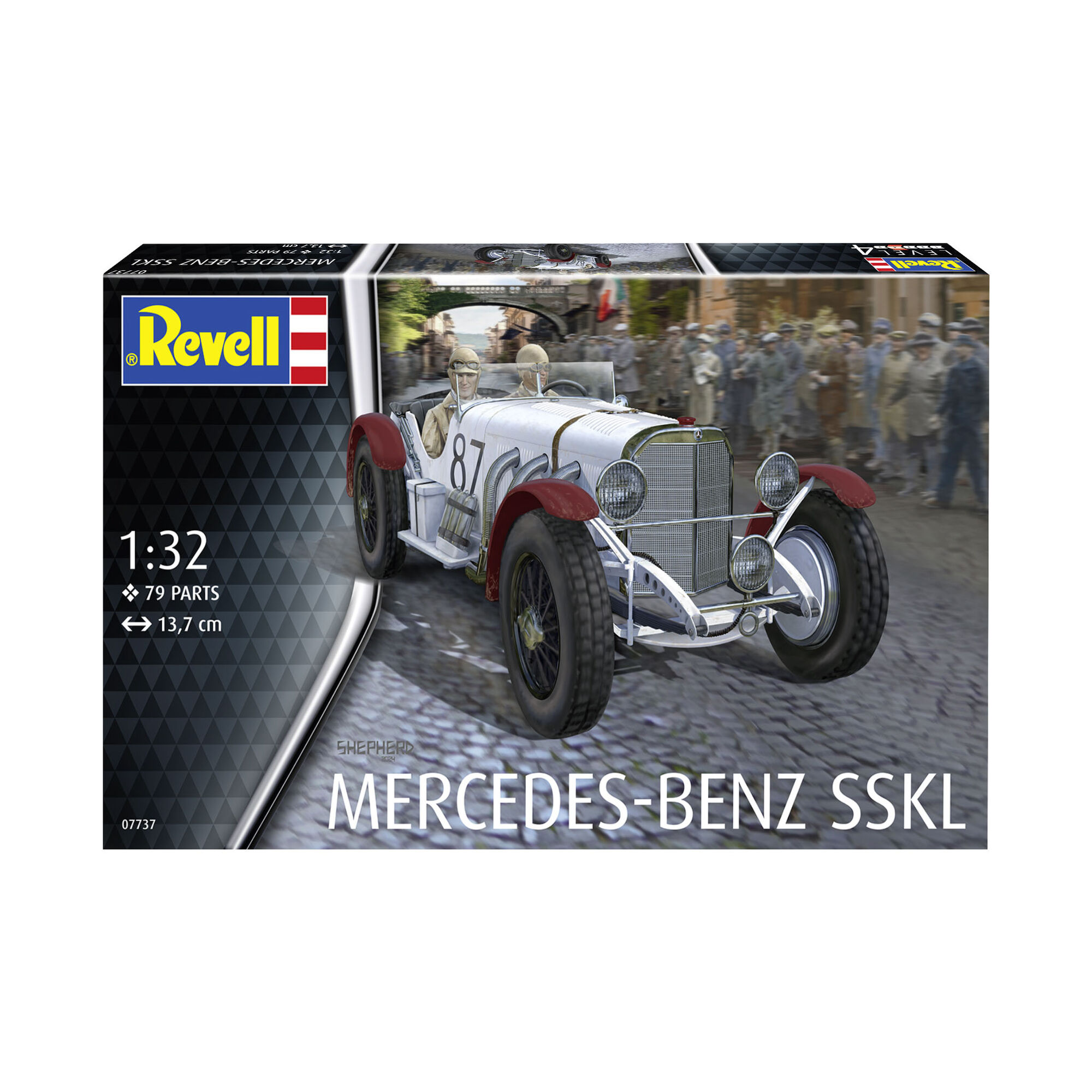 Pudełko modelu Mercedes-Benz SSKL w skali 1:32