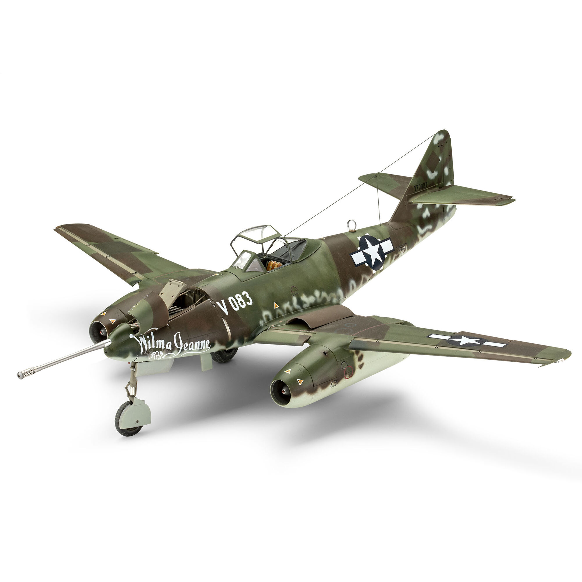 Zbudowany model Messerschmitta Me262A-1a/U4 z armatą w nosie