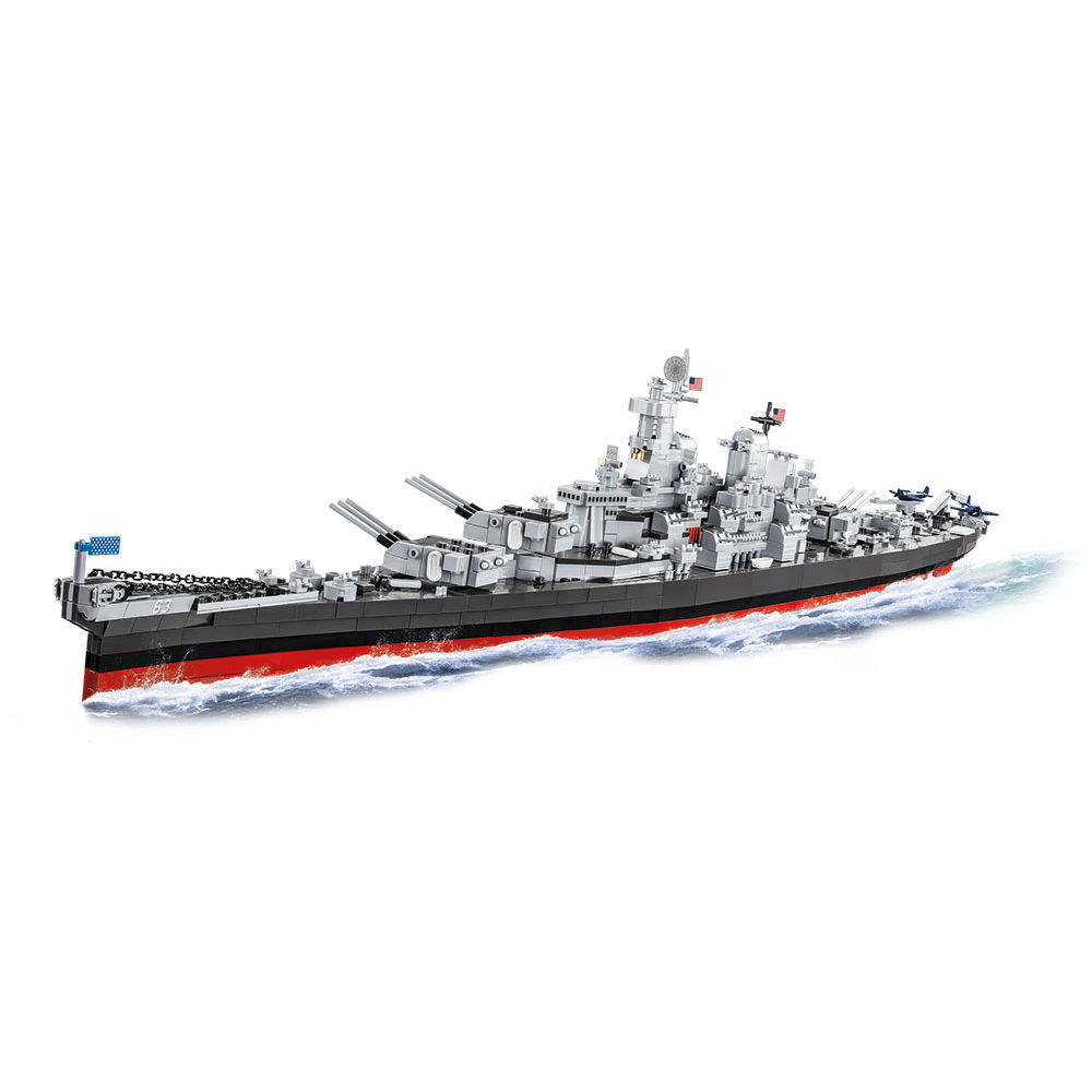 Zbudowany model pancernika USS Missouri