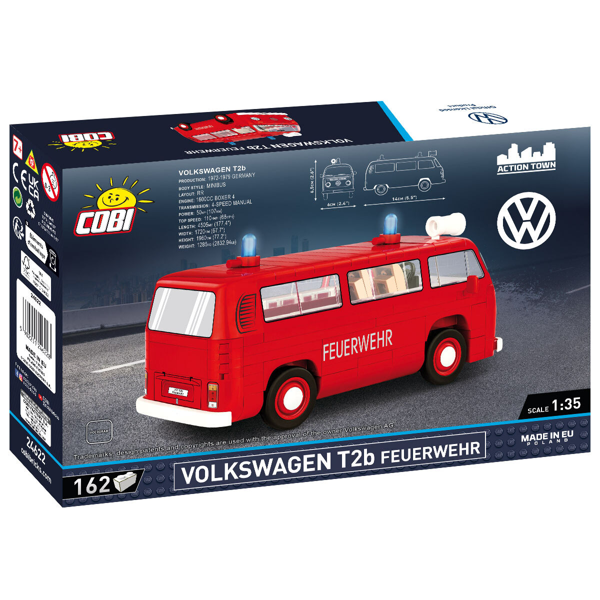 Volkswagen T2b Feuerwehr w widoku z tyłu