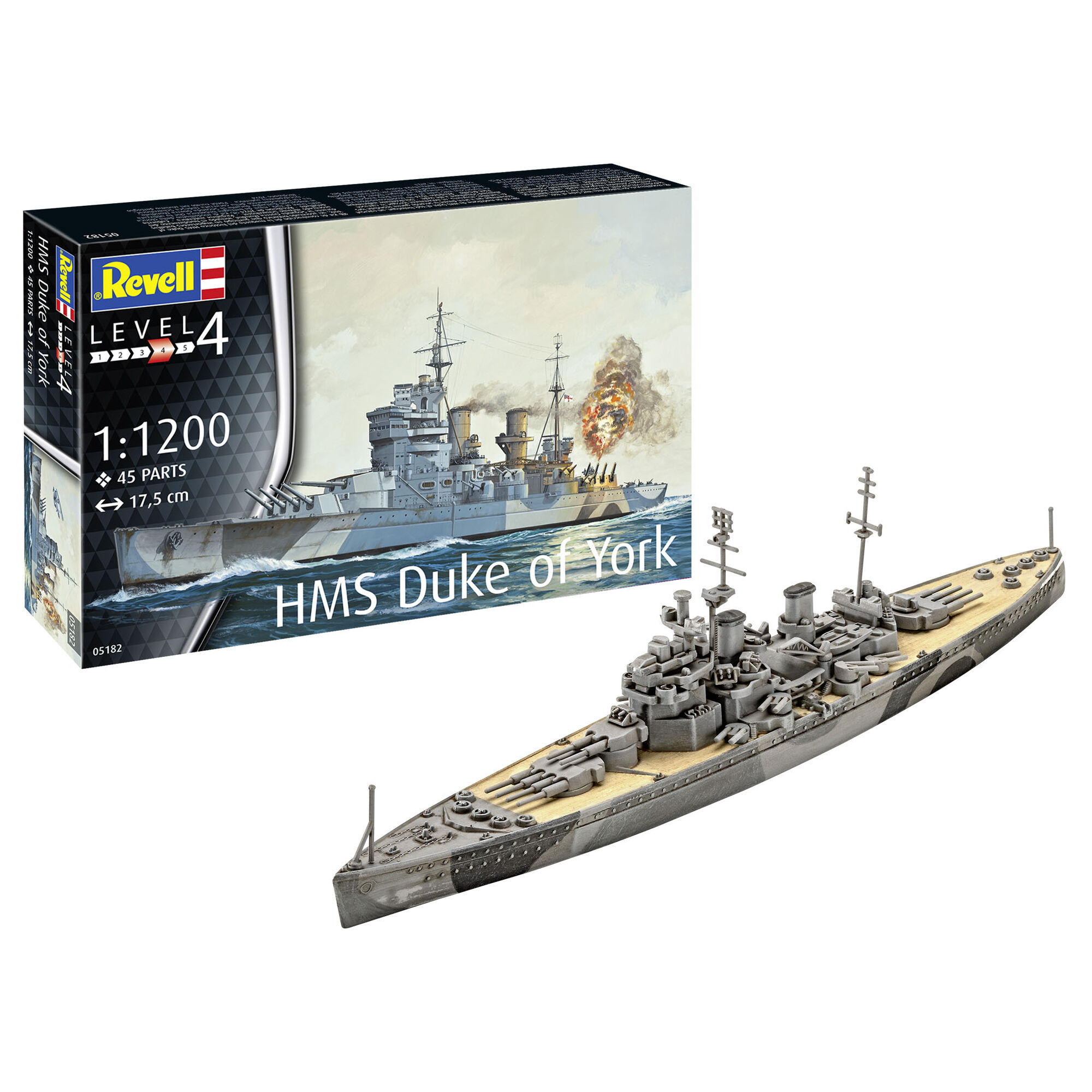 Model pancernika HMS Duke of York w skali 1:1200