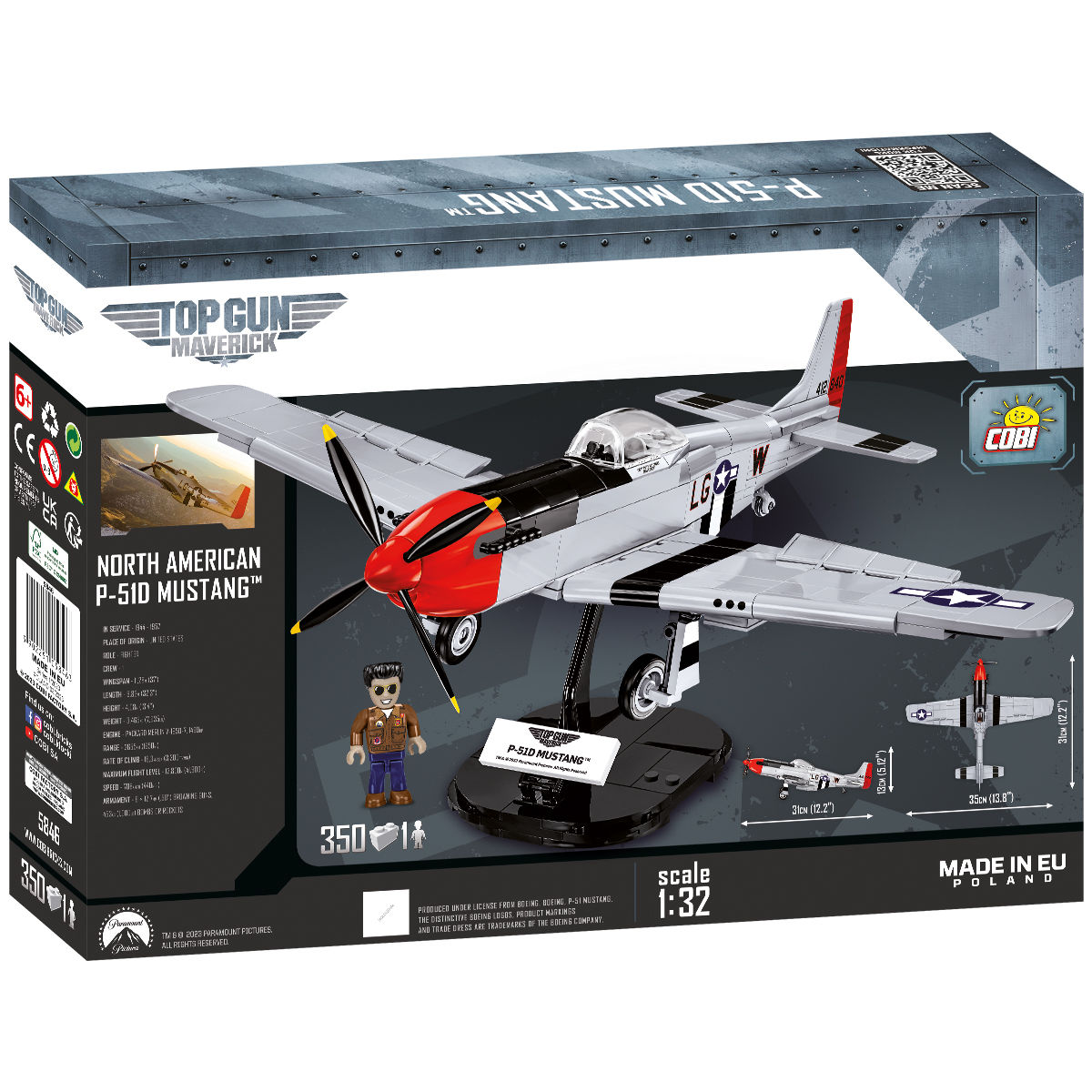 Model P-51D Mustang™ na podstawce ekspozycyjnej