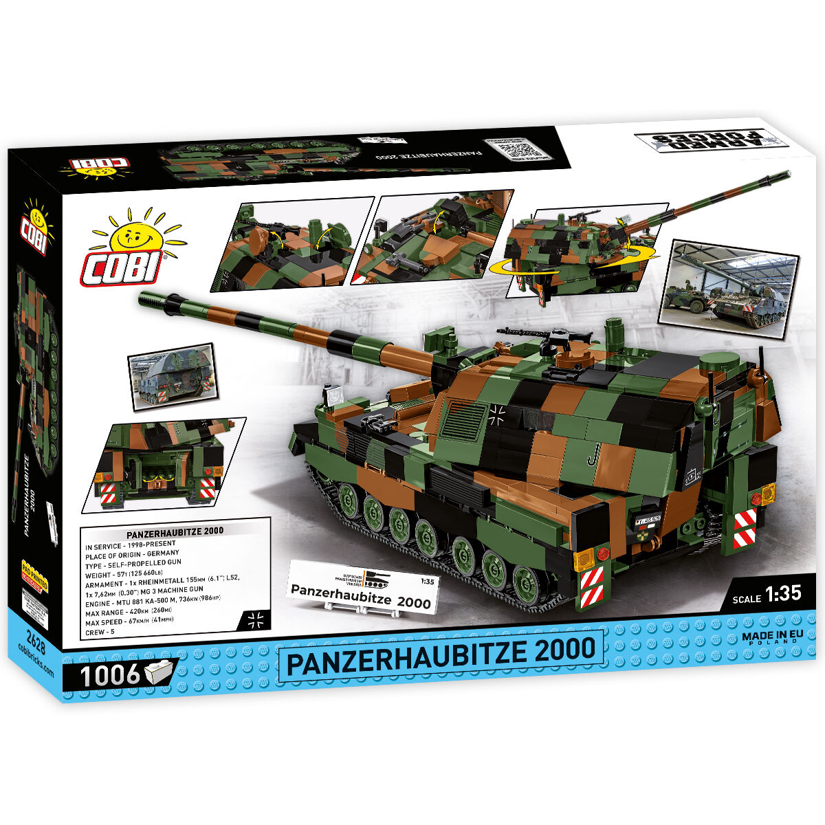 Model Panzerhaubitze 2000 na opakowaniu zestawu