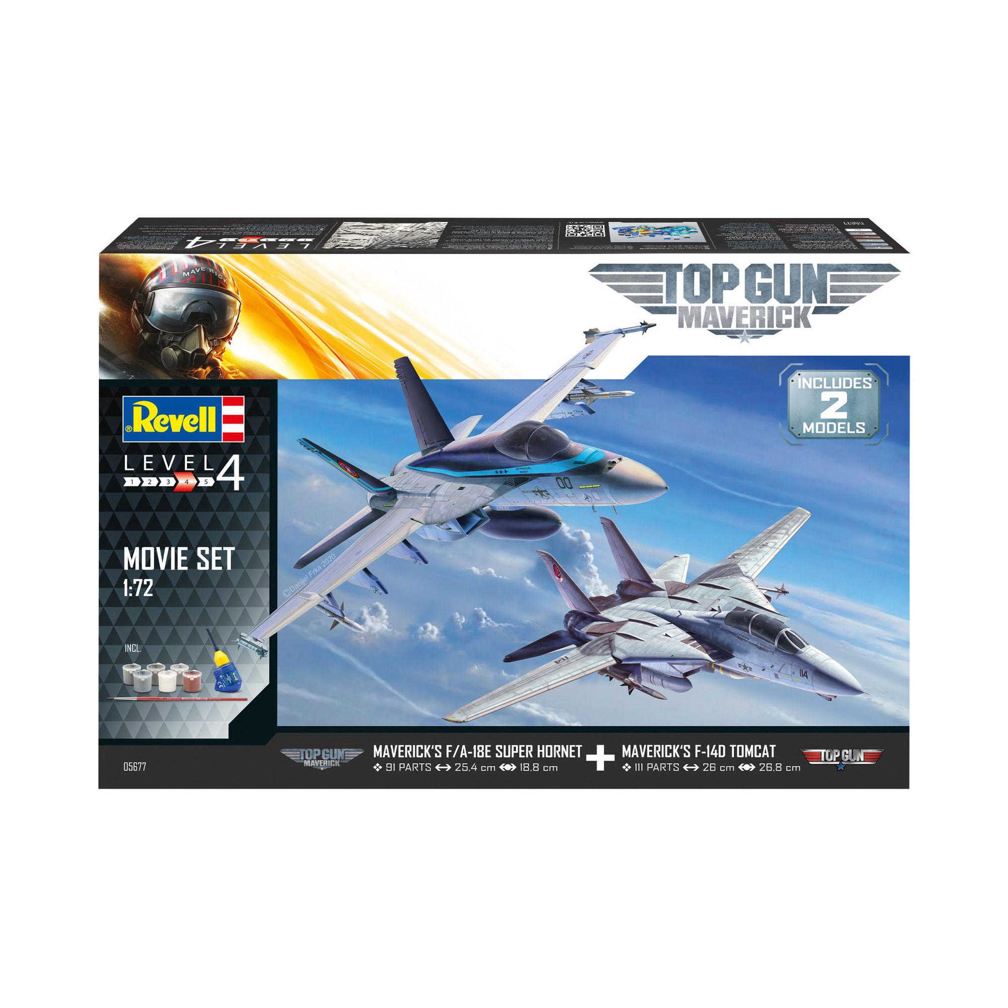 Pudełko zestawu modeli Top Gun: Maverick w skali 1:72