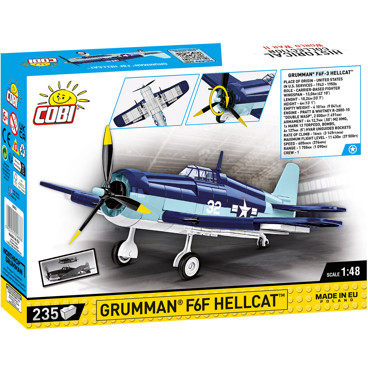 Model Grumman F6F Hellcat z podwoziem