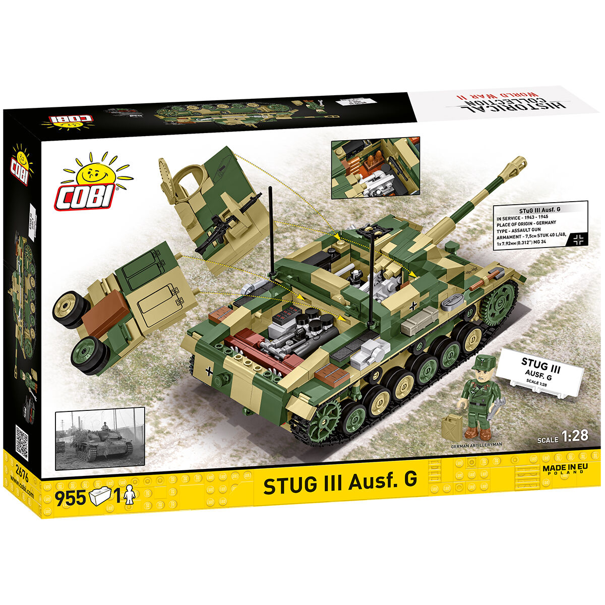 StuG III Ausf. G z widocznym wnętrzem i zdejmowanymi elementami