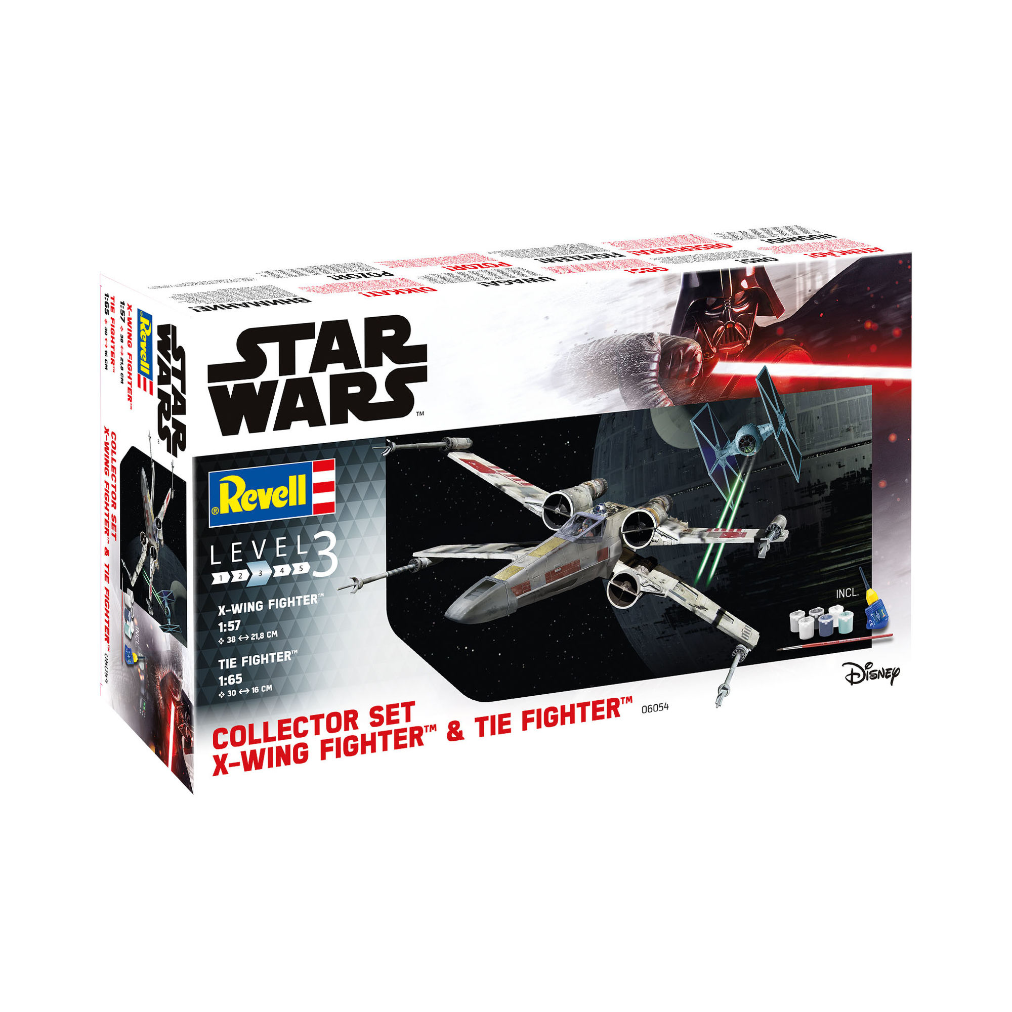 Pudełko zestawu Revell STAR WARS X-wing Fighter i TIE Fighter