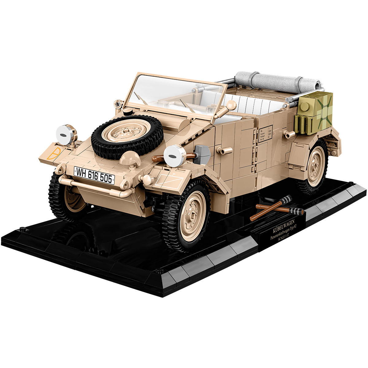 Model Kübelwagen Typ 82 na podstawce ekspozycyjnej