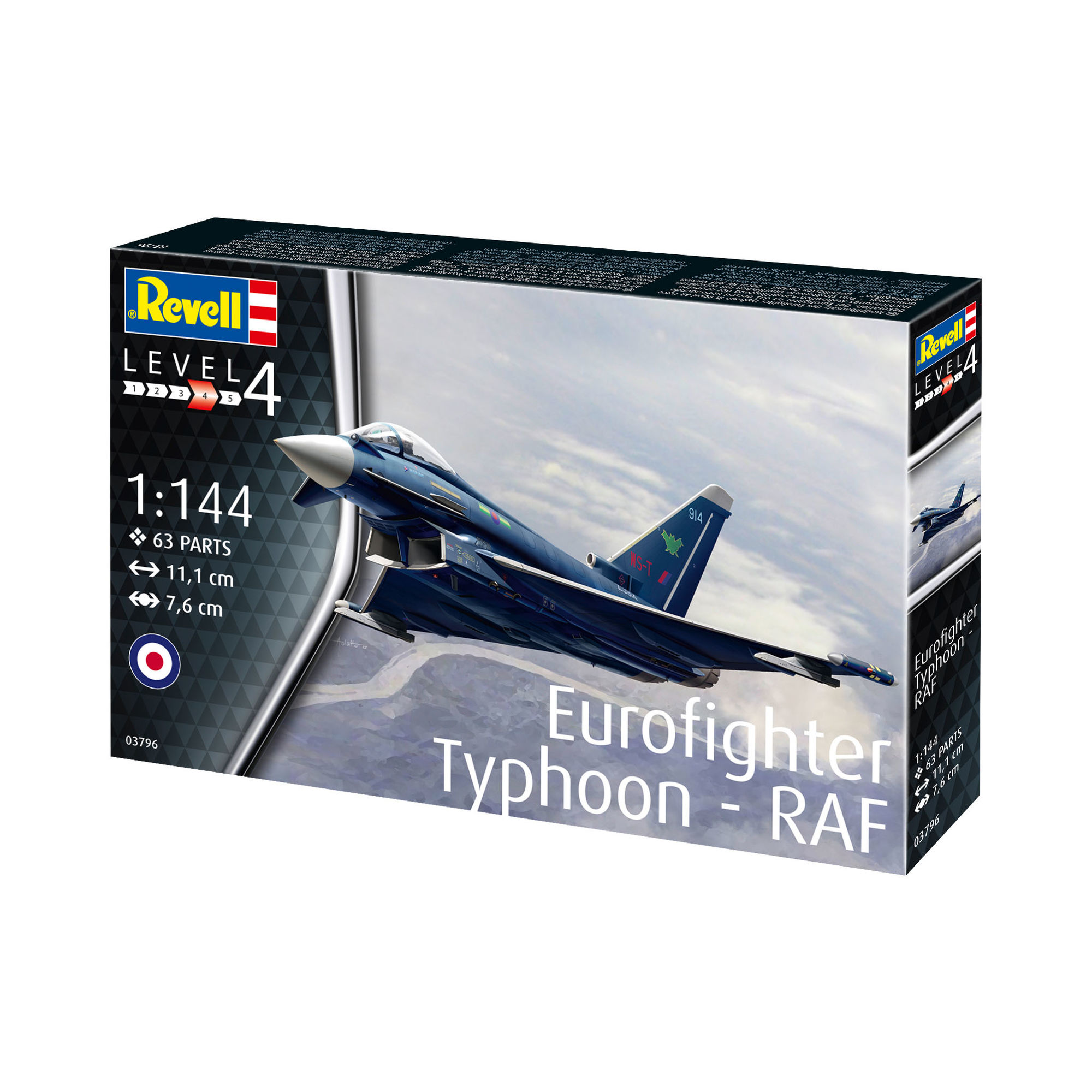 Opakowanie modelu Eurofighter Typhoon RAF w skali 1:144