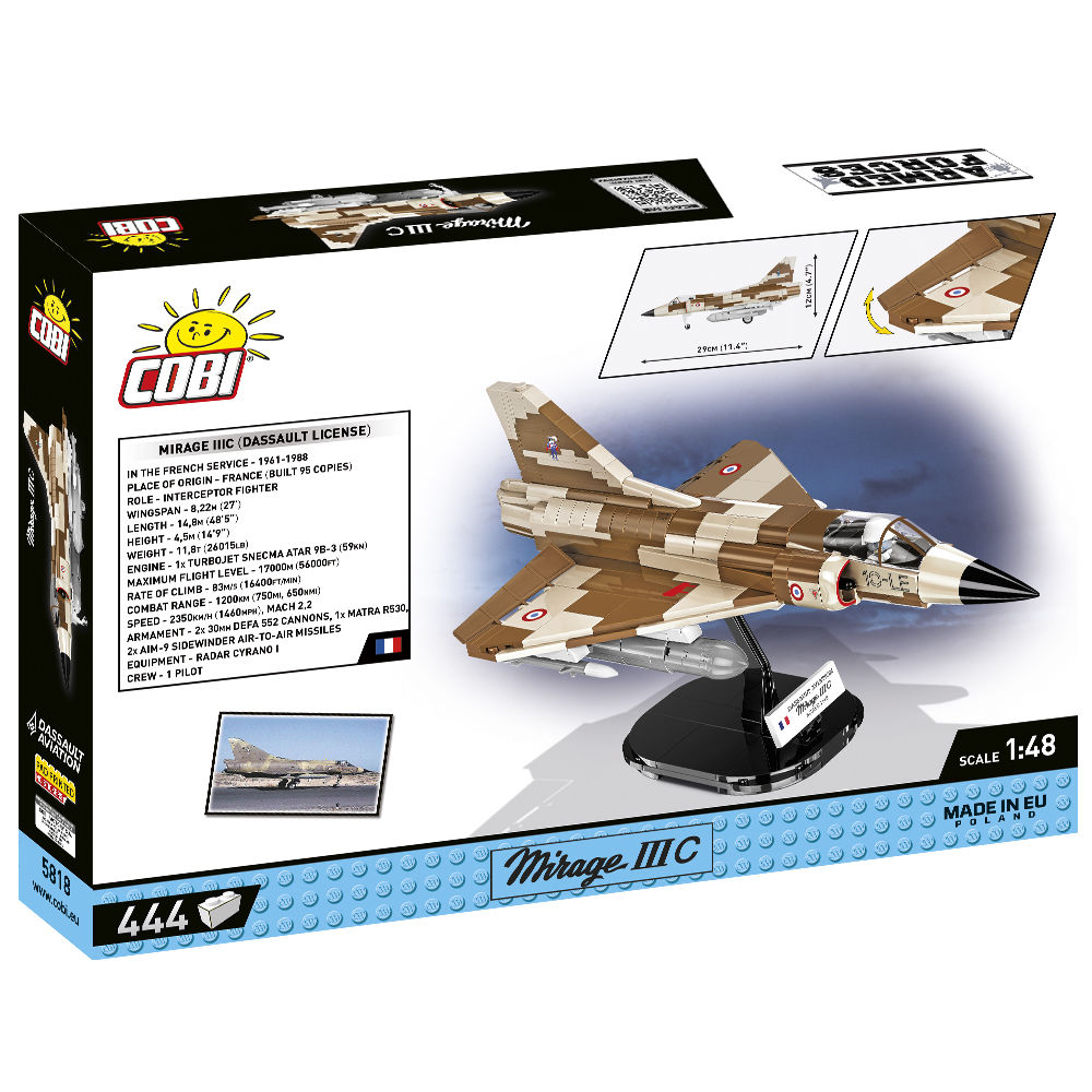 Model Mirage IIIC na podstawce ekspozycyjnej