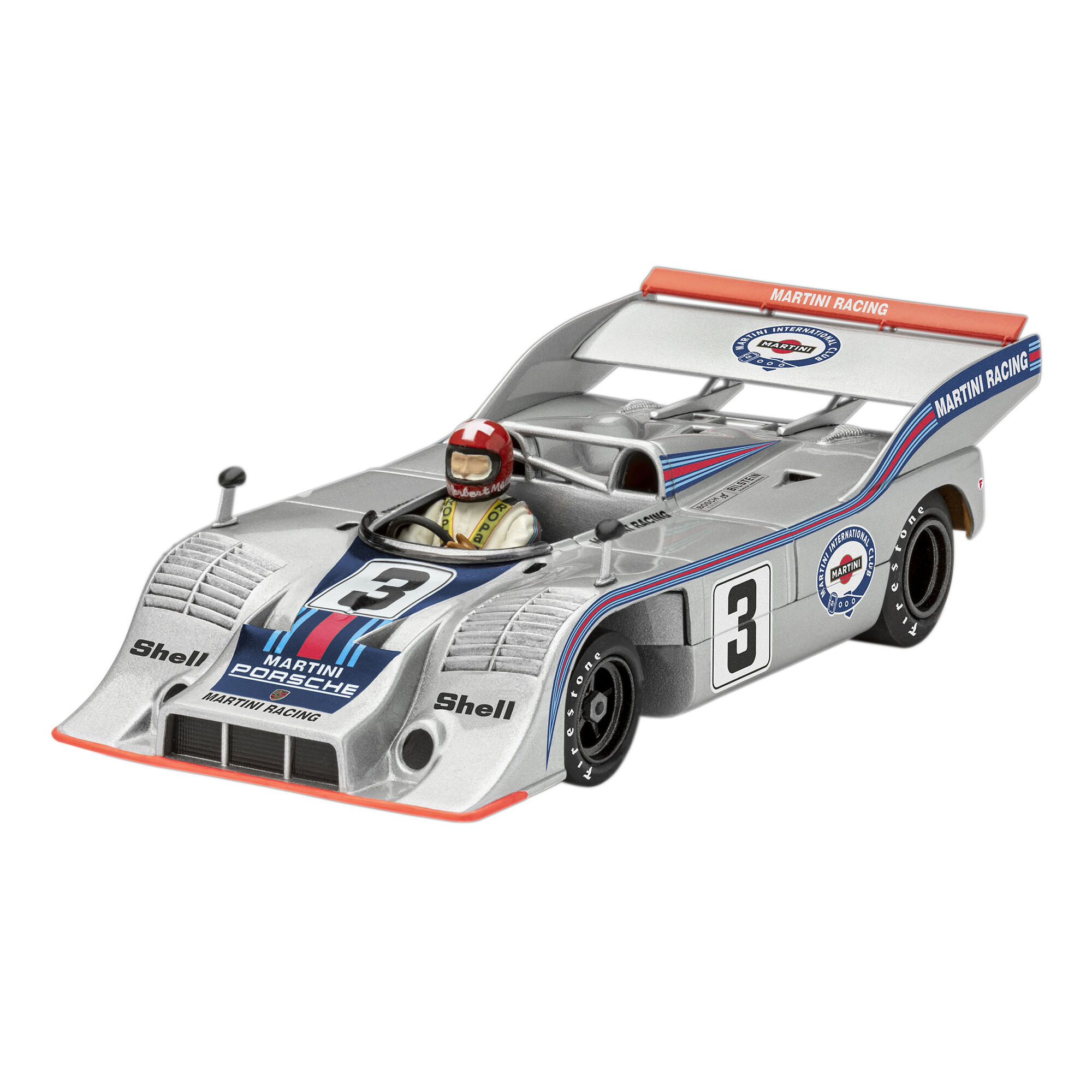 Złożony model Porsche 917/10 z figurką kierowcy