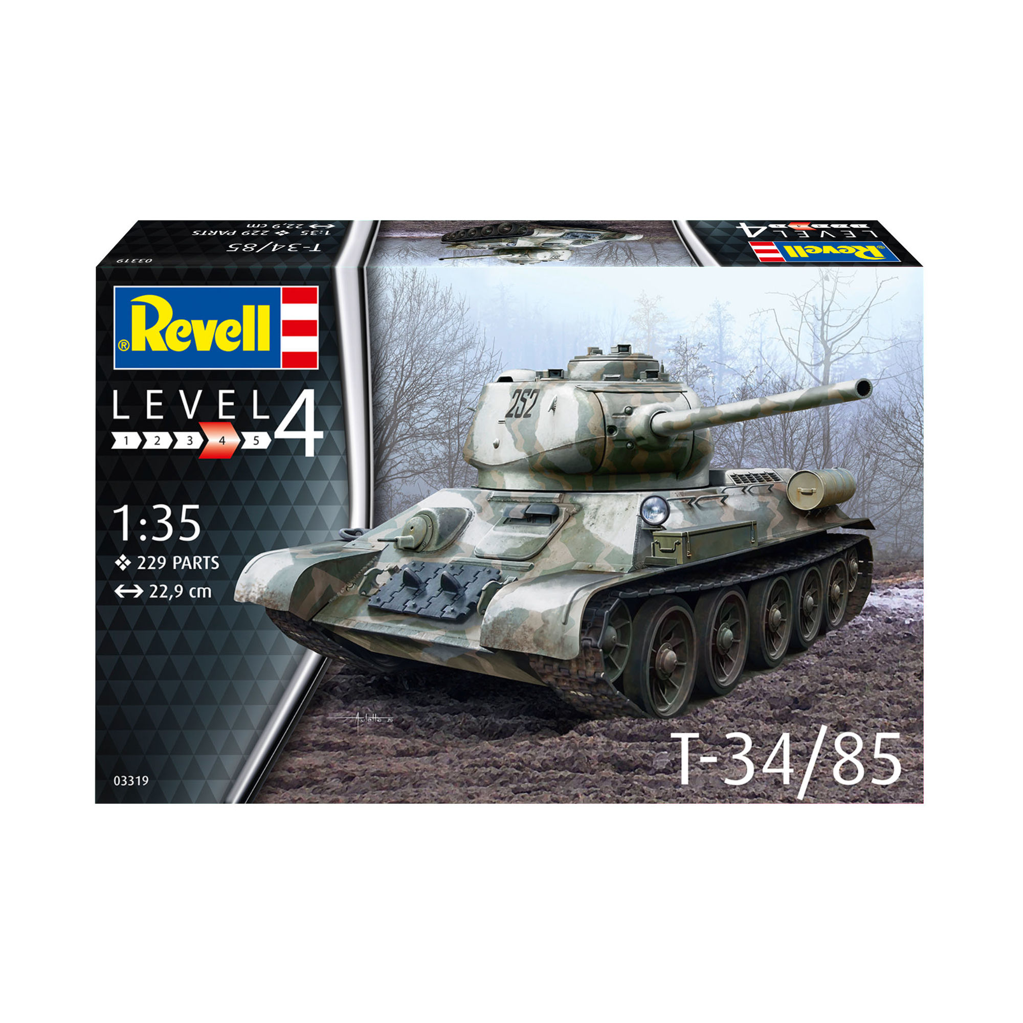 Pudełko modelu Revell T-34/85 w skali 1:35