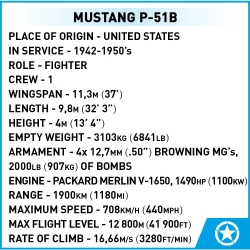 Mustang P-51B – model z klocków
