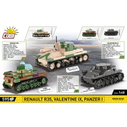 Renault R35, Valentine IX, Panzer I