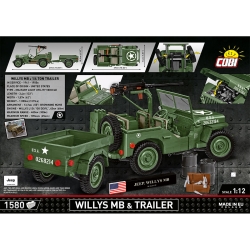 Jeep Willys MB z przyczepką 1:12