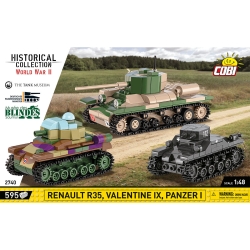 Renault R35, Valentine IX, Panzer I