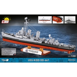 USS KIDD DD-661 – model z klocków
