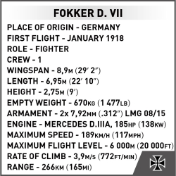 Fokker D. VII 256 klocków