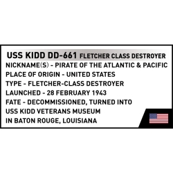 USS KIDD DD-661 – model z klocków