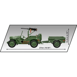 Jeep Willys MB z przyczepką 1:12
