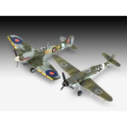 Samolot 1/72 Bf109G-10 i Spitfire Mk.V