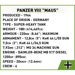 Panzer VIII Maus – 1605 klocków