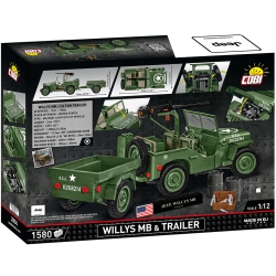 Jeep Willys MB z przyczepką 1:12