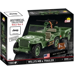 Jeep Willys MB z przyczepką 1:12
