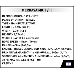Merkava Mk. I/II – model z klocków