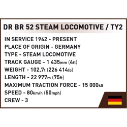 Lokomotywa parowa DR BR 52 z semaforem