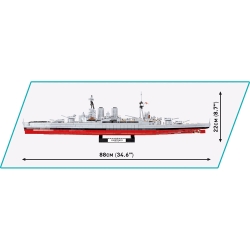HMS Hood – model klockowy 1:300