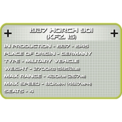 1937 Horch 901 (Kfz.15) – zestaw COBI