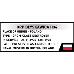 ORP Błyskawica – model 1:300