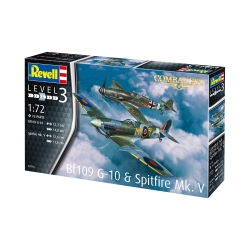 Samolot 1/72 Bf109G-10 i Spitfire Mk.V